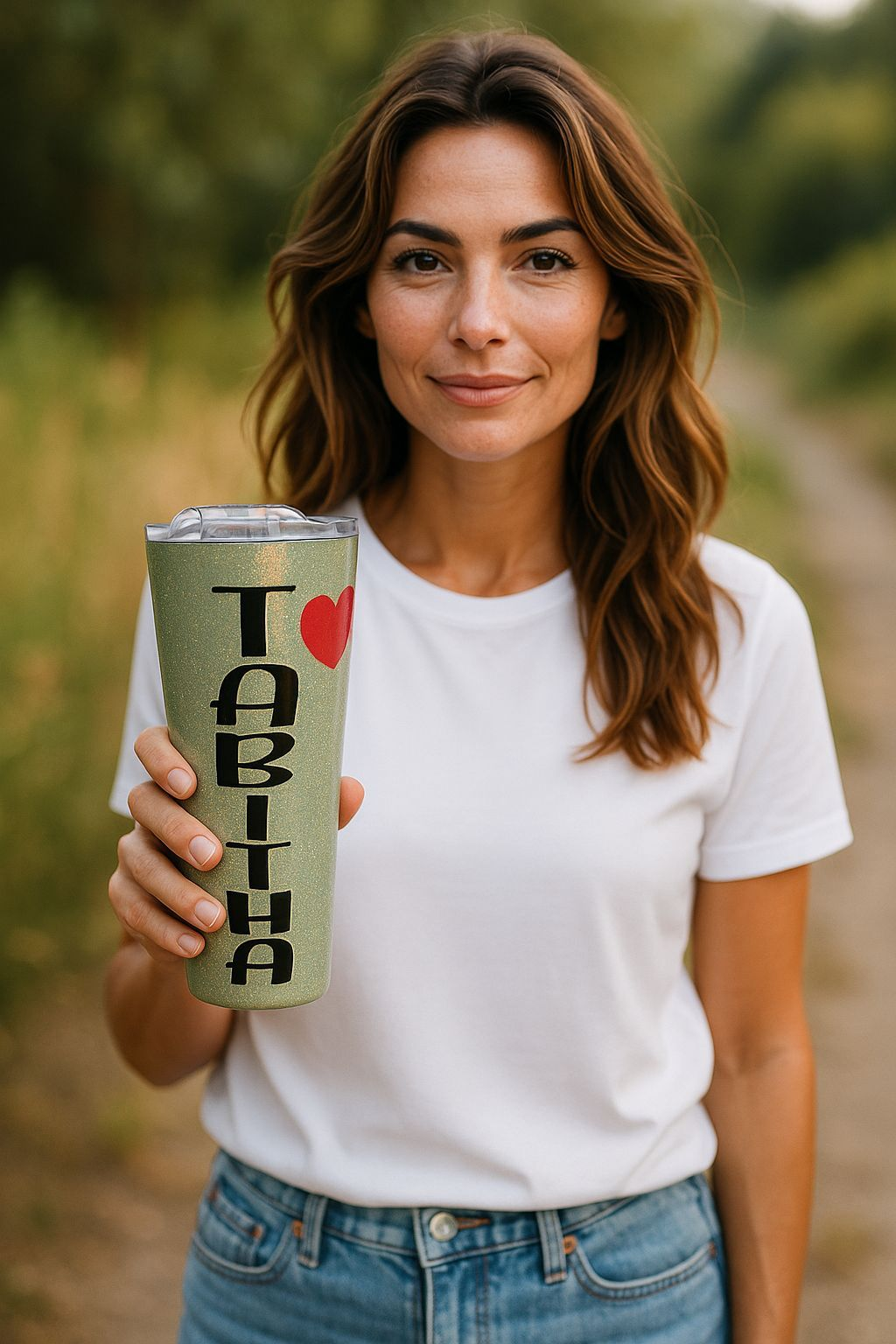Custom  Glitter Tumbler