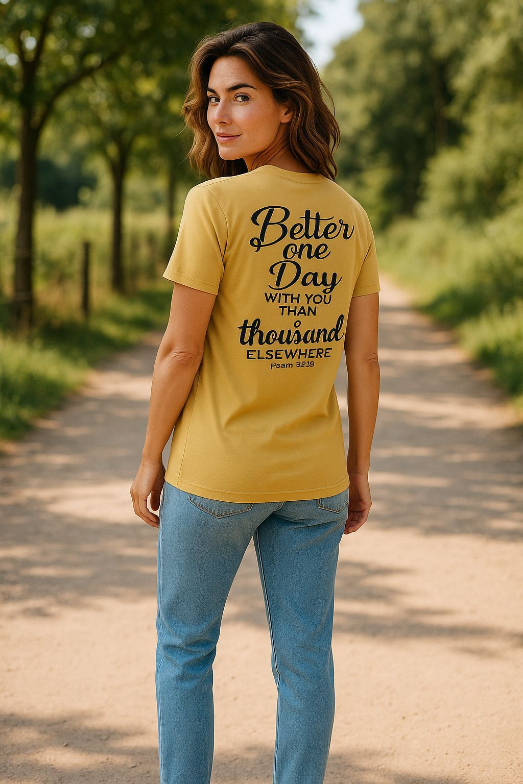 Yellow Bless Tee shirt - Medium