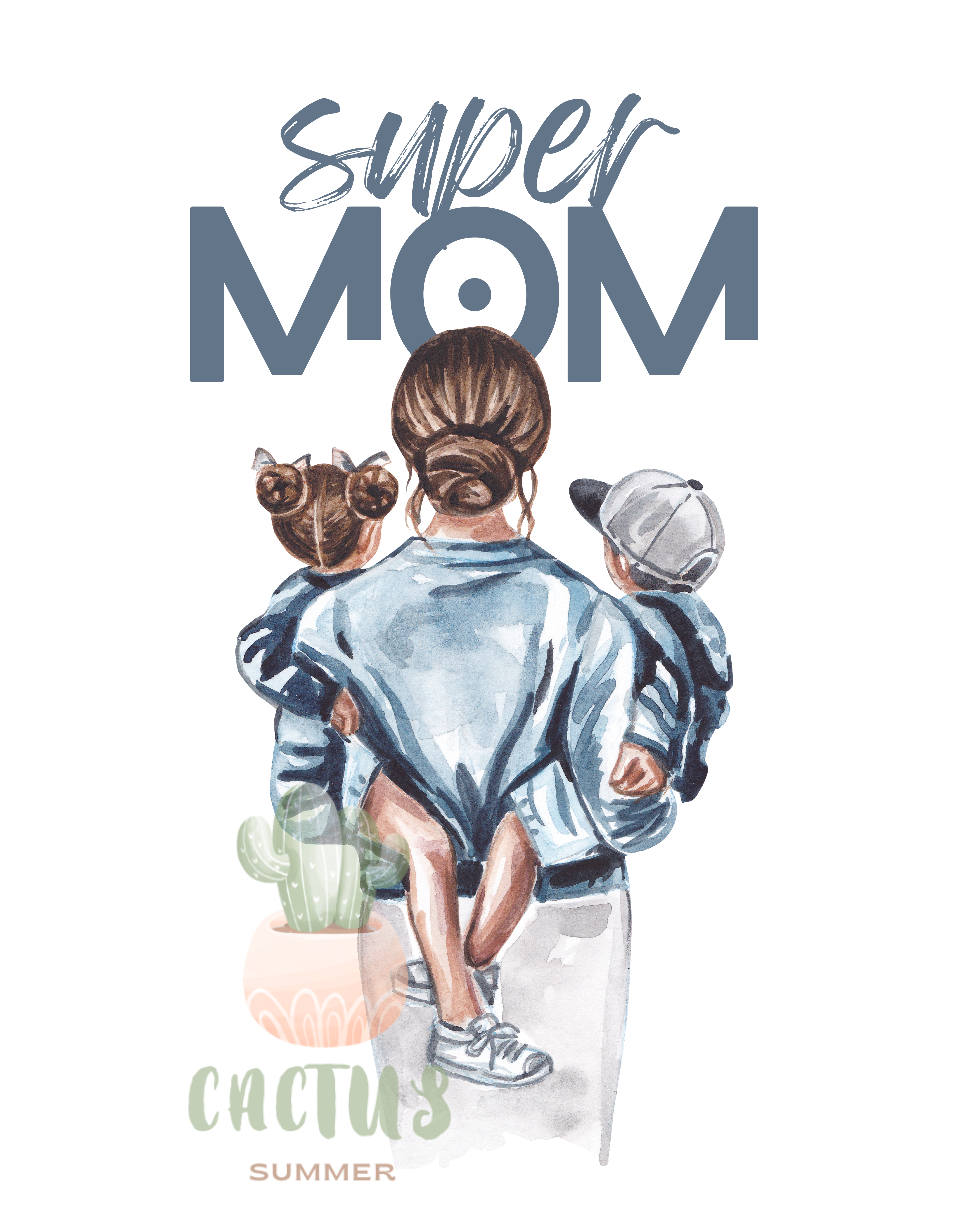 Tee Shirt 100% Cotton - Super Mom